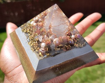 Luminous Leo - Large Orgonite Pyramid