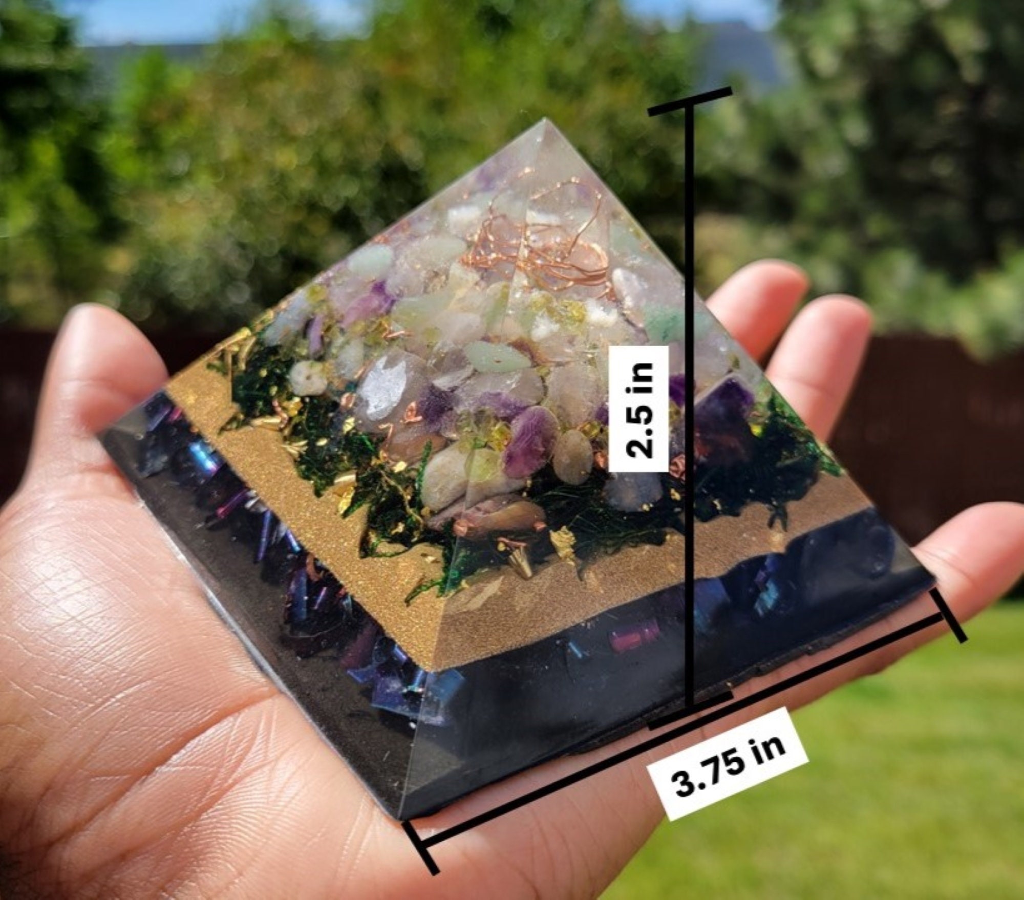 Large Orgonite Pyramids Luminous Leo - Large Orgonite Pyramid - Etsy
