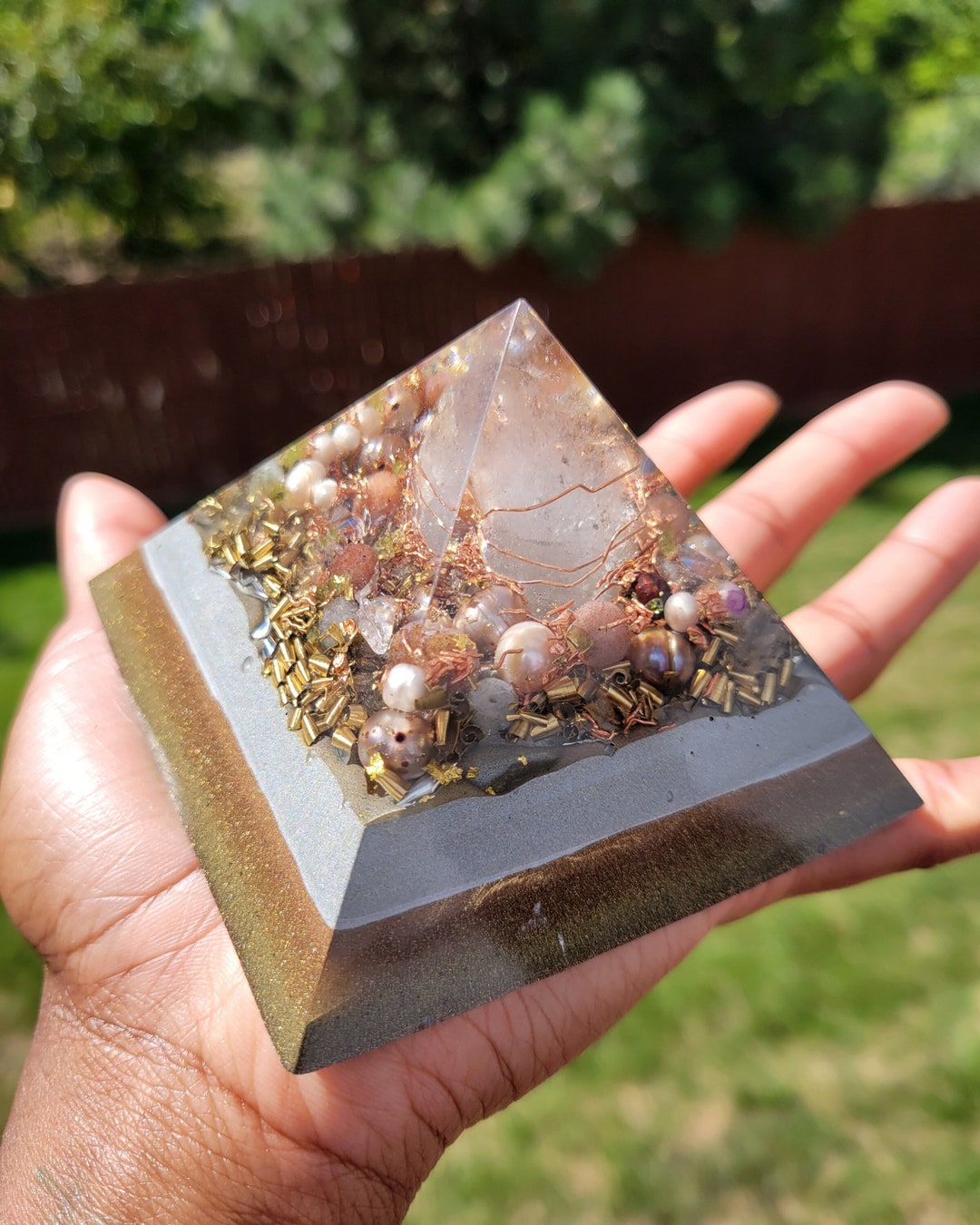Large Orgonite Pyramids Luminous Leo - Large Orgonite Pyramid - Etsy