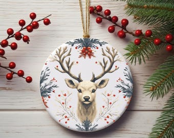 Cozy Winter Cottage Tree Ornament Cottagecore Christmas Decor Scandinavian Holiday Bauble Tree Ornament Festive Home Decor Rustic Christmas