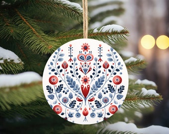 Scandinavian-Inspired Christmas Ornament, Option 6 | Swedish Christmas | Norwegian Christmas | Winter Wonderland