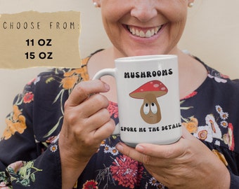 Mushroom Coffee Mug 2 | Foraging Mushroom Mug | Mushroom Tea Coffee Cup | Cottagecore Mushroom Mug | Mushrooms Lovers Gift | Cute Mugs
