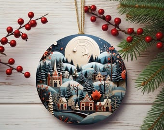 Scandinavian-Inspired Christmas Ornament, Option 2 | Swedish Christmas | Norwegian Christmas | Winter Wonderland