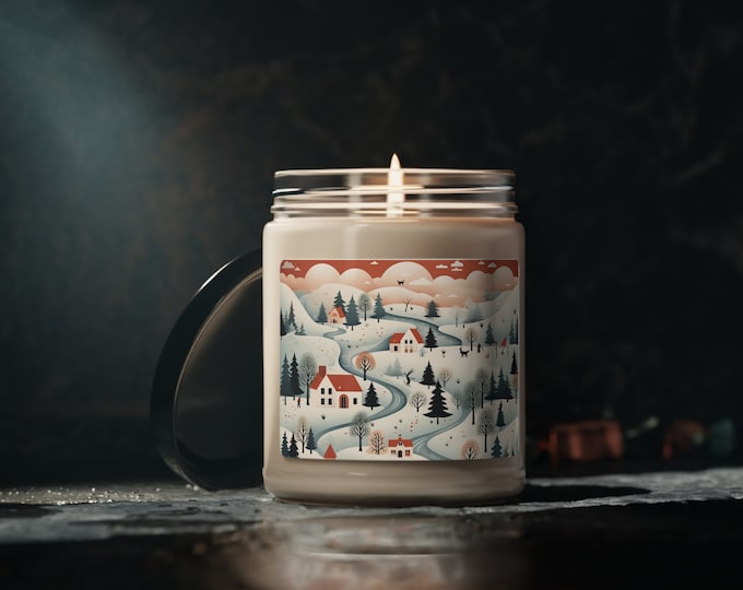 Scandinavian-Inspired Christmas Candle | Apple Candle | Cinnamon Candle | Lavender Candle | Gift for Her | Gift for Grandma | Gift for Mom