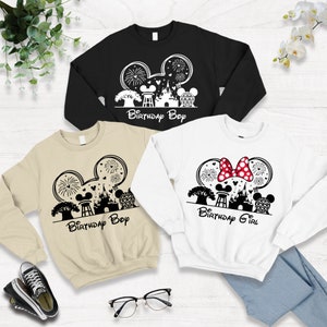 Disney Birthday Girl Squad Sweatshirt, Disneyland Girl Sweat, Disneyworld Castle Crewneck, Disney Crew Sweats
