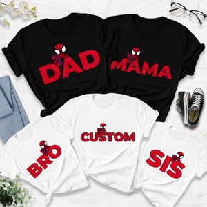 Custom Family Spider Shirt, Spiderman Birthday Shirt, Spiderman Family Shirts, Spider-man Shirt, Spiderman T-shirt, Spider Dad, Spider Mom