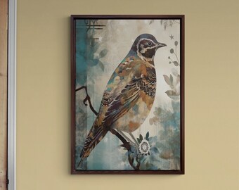 TTHYUEWS Leinwand-Wandbild Set – 3-teilig, Je 40x60 Cm, Vogel & Abstrakte Kunst, Für Wohnzimmer & Büro