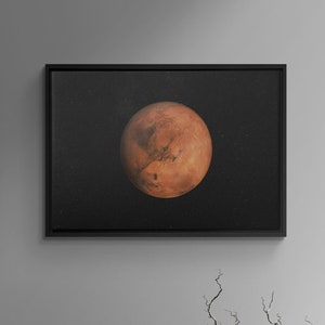 Mars Canvas Print Artwork, High Quality Planet Canvas Home Decor, Large Mars Wall Decor, Christmas Gift, Space Art Print, Mars Poster