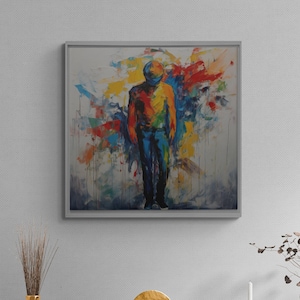 Colorful Mystic Man Canvas Wall Art, Extra Large Canvas Wall Decor, High Quality Home Decor, Man Art Print, Livingroom Wall Decor