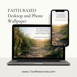 Christian Scripture Wallpaper - Encouraging Bible Verse, Desktop & Phone (Digital Download)