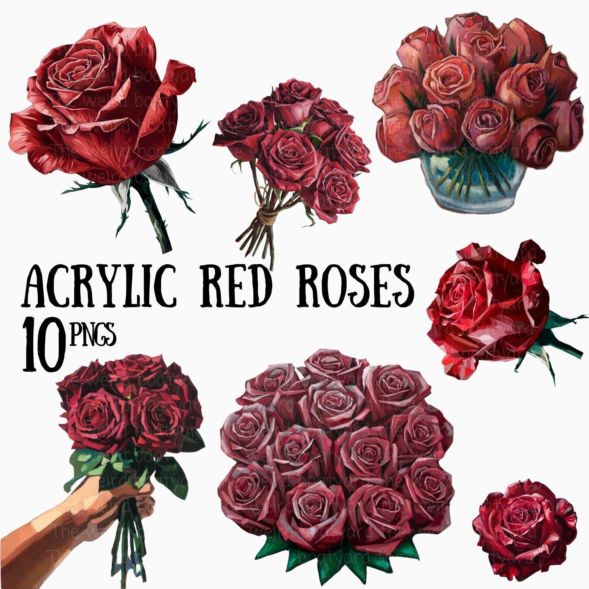 赤いバラ　アクリル画 原画 バラ 強く、優しく 15㎝角 アクリル画 手描き 淡い橙色 幸せ