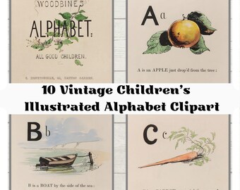 Victorian Alphabet Engravings: 1850 William James Linton (Digital Download)