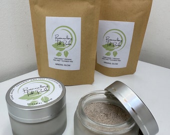 Remineralising Tooth Powder. A natural product with Organic ingredients, GMO free, Vegan, Gluten Free, Fluoride free.