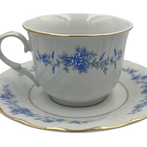 Vintage Floral Tea Cup and Saucer