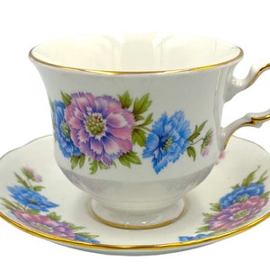Vintage Floral Tea Cup and Saucer