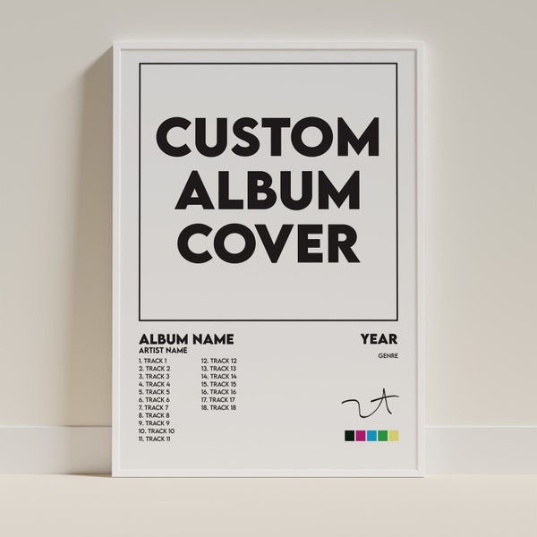 Custom Album Cover Print Poster Digital Download Digital Album Art High Quality Gift idea