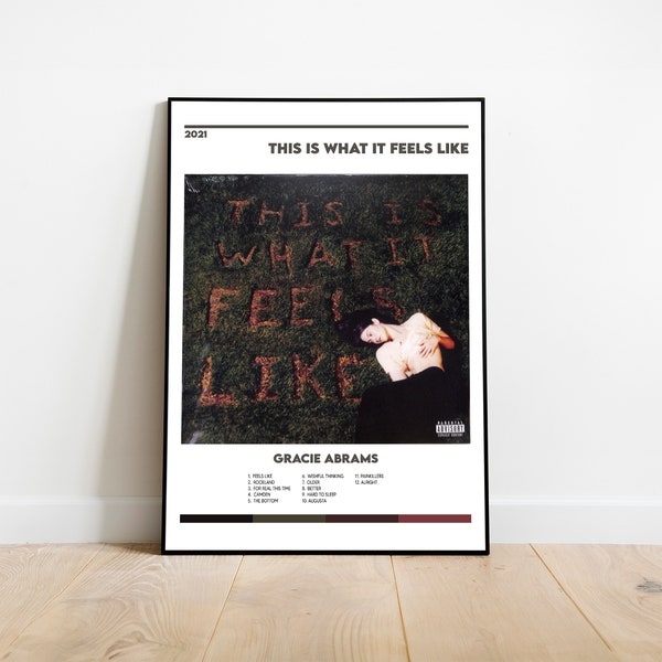 Gracie Abrams This Is what It Feels Like Album Cover Print Poster Digital Download Album Art High Quality Custom Poster Wall Art