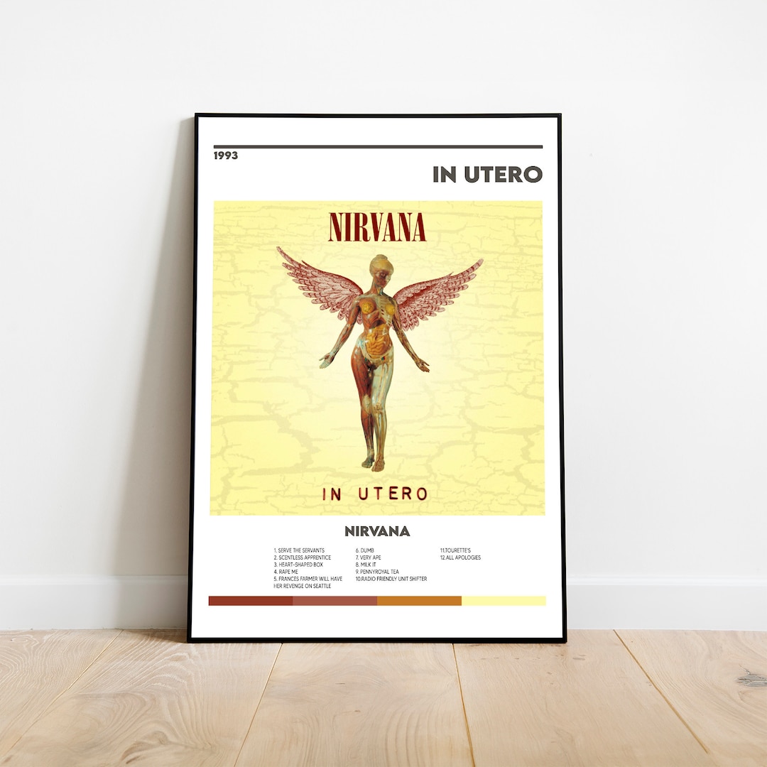 Nirvana in Utero Album Cover Print Poster Digital Download Album Art ...