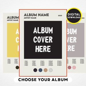 Custom Album Cover Poster: Personalized Music Art (Digital Download)