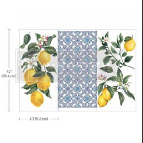 Lemon tree - small transfer - 3 sheets, redesign by prima - furniture transfers