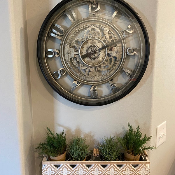 Vintage Wall Clock - Clock - Black - Gears Clock