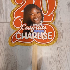 Custom Graduation Fan 2025 big head on stick school, college