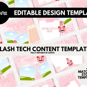 Editable Lash Technician XMAS IG Template, Christmas Story & Post Templates , Small Biz Templates, Pre-Made Lash Template, Festive IG Posts