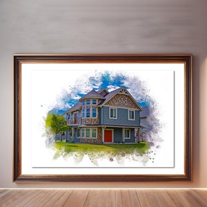 Unique Home Portrait | Watercolor House Painting | Housewarming Gift ...