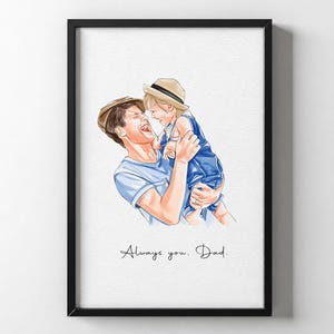Celebrate dad with a meaningful FATHER'S DAY GIFT: a PERSONALISED GIFT featuring a beautiful CUSTOM PORTRAIT