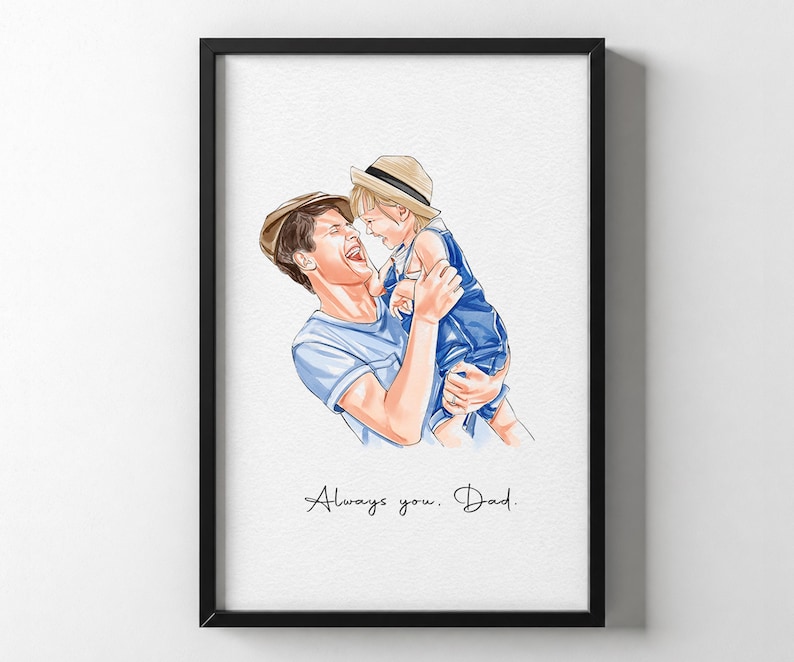 Celebrate dad with a meaningful FATHER'S DAY GIFT: a PERSONALISED GIFT featuring a beautiful CUSTOM PORTRAIT