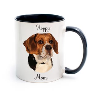 Custom Dog Mug + Name, Hand Drawn Dog breed Mug, Dog loss Coffee Cup, Personalized Dog Mugs for Mom/Dad, Christmas Gift For Pet Parents