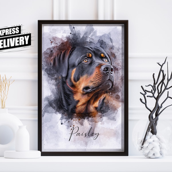 Watercolor Pet Portraits from Photo Personalized gift for her Dog Portraits Cat Portraits Custom Dog Portraits Custom Pet Art Pet Drawing