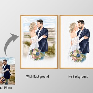 Personalized Gift, Wedding Portrait, Wedding Gift, Anniversary Present, Valentines Day Gift, Gift for Her Him, Wife Husband Gift