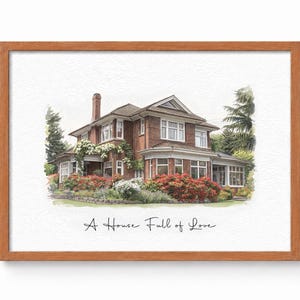 Home portrait, watercolor house painting, housewarming gift, our first home sign, House portrait, home sweet home sign, realtor closing gift