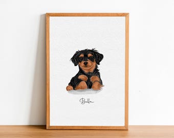Custom watercolor pet portrait from photo | pet memorial for dog owner | Personalized Pet painting from photo | Sympathy gift for pet lover
