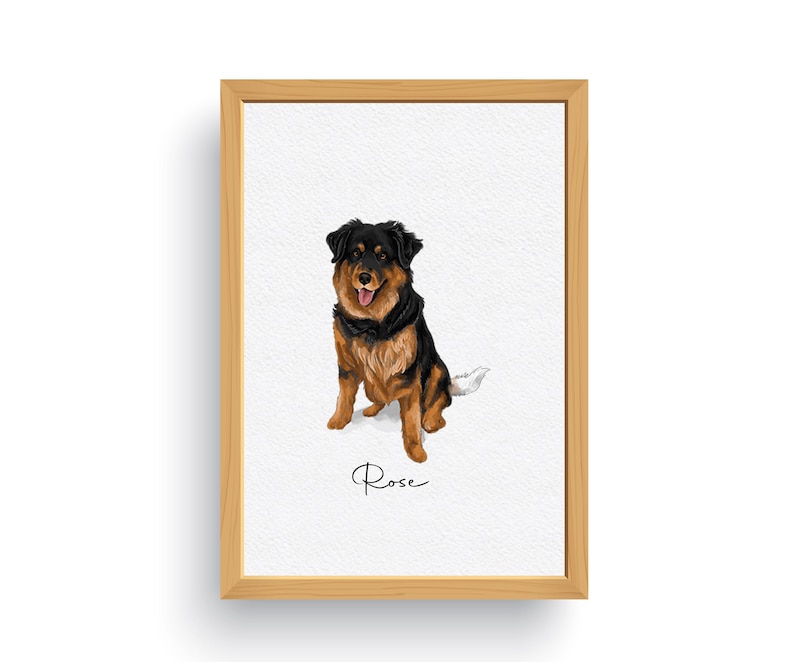 Mini custom watercolor pet portrait from photo | hand painted dog portrait | Personalized drawing from photo | Memorial gift for Pet owner