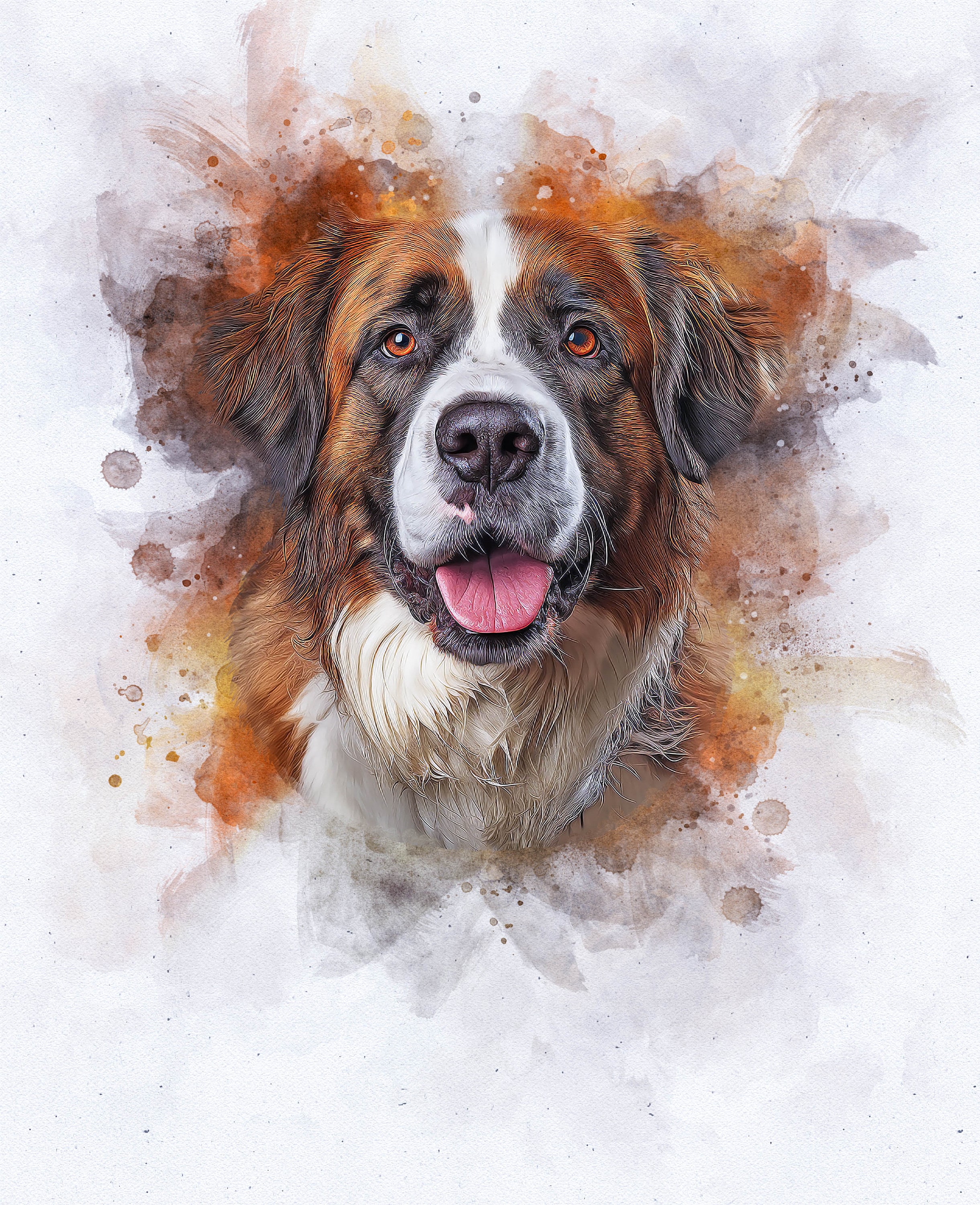 Custom Watercolor Pet Portraits From Photo Personalized Dog - Etsy