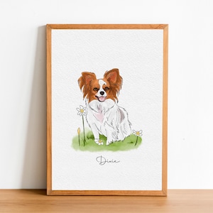 Hand painted dog, pet portrait custom, dog portrait, personalized print, custom dog painting, mini custom painting, dog drawing portrait, gift for pet owner, dog sketch portrait, painting from photo, watercolor painting, pet memorial gift, pet loss gift
