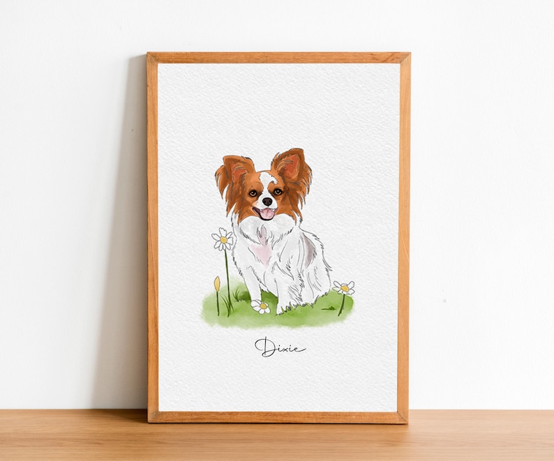 Hand painted dog, pet portrait custom, dog portrait, personalized print, custom dog painting, mini custom painting, dog drawing portrait, gift for pet owner, dog sketch portrait, painting from photo, watercolor painting, pet memorial gift, pet loss gift
