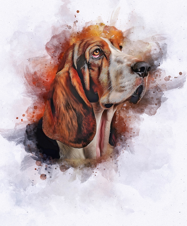 Watercolor portrait, dog portrait, custom pet portrait, Dog painting, personalized Dog, Portrait from photo, dog memorial, Gift for dog owners, Drawing from photo, pet sympathy gift, pet loss Gift, Mother's day gift, Birthday gift
