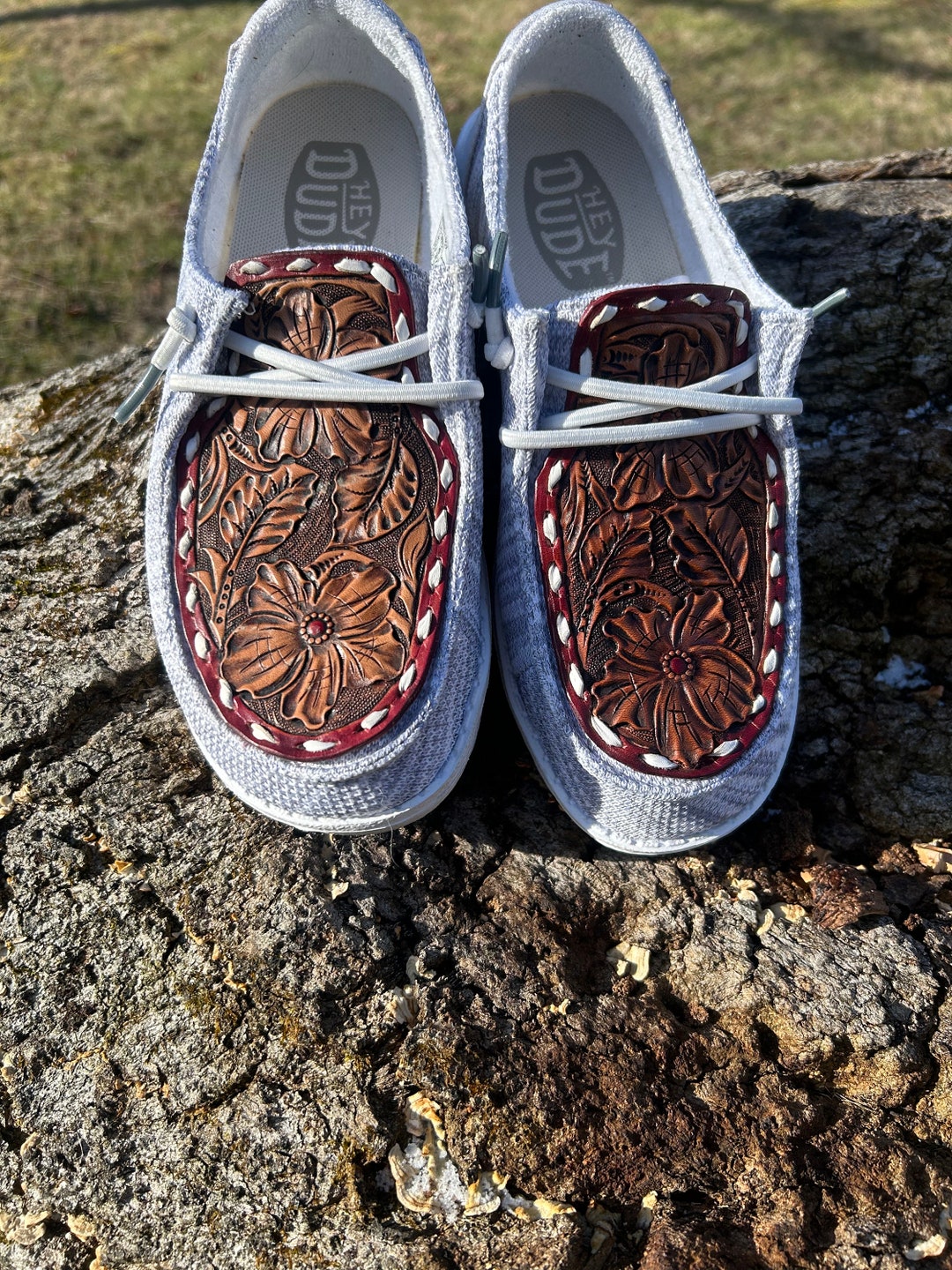 custom tooled hey dudes