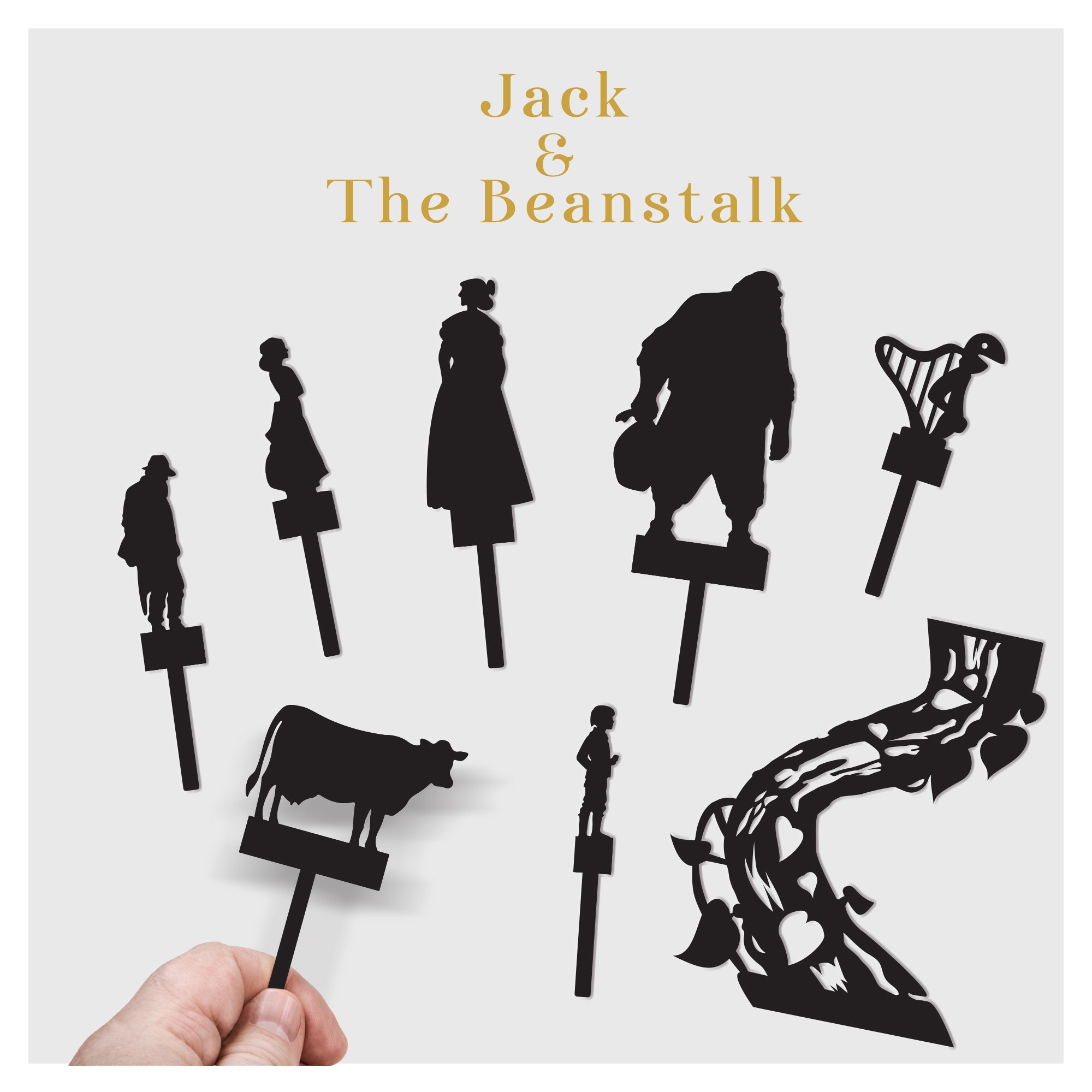Kids Shadow Theatre Puppets, Jack and the Beanstalk Characters Kids Shadow Theatre Puppets, Jack and the Beanstalk Characters