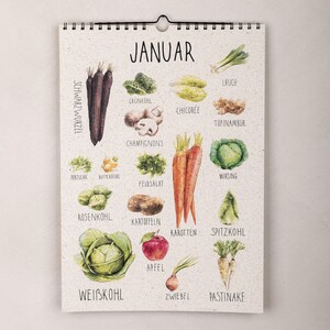 Saisonkalender bunt // Saisonkalender Obst Gemüse Din A3 A4 A5 Bild 3