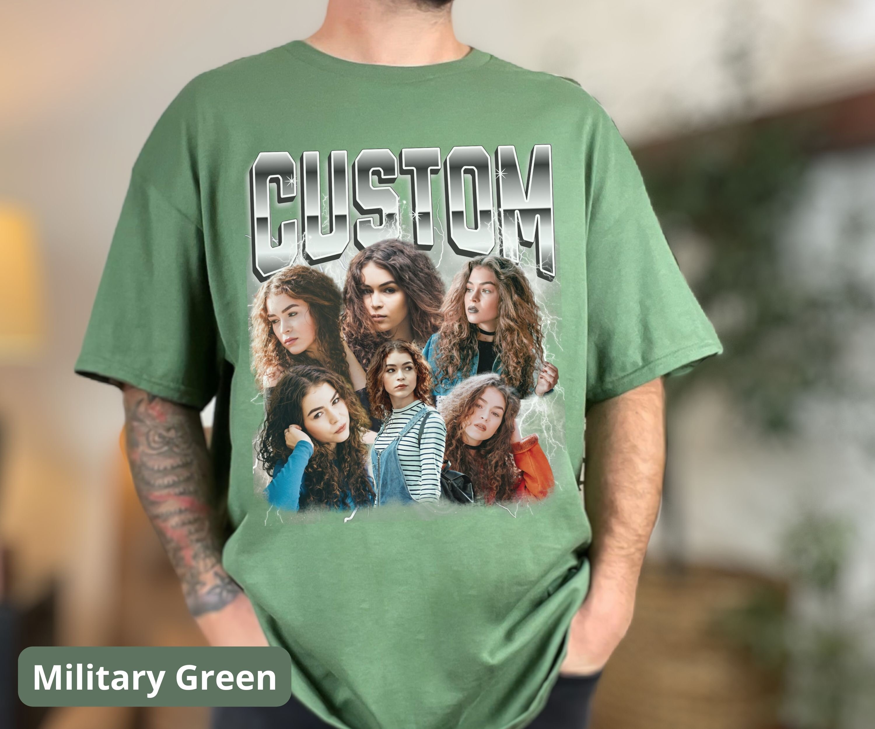 Custom Bootleg Rap Tee, Vintage Graphic 90s Tshirt, Shirt With Girlfriend Face