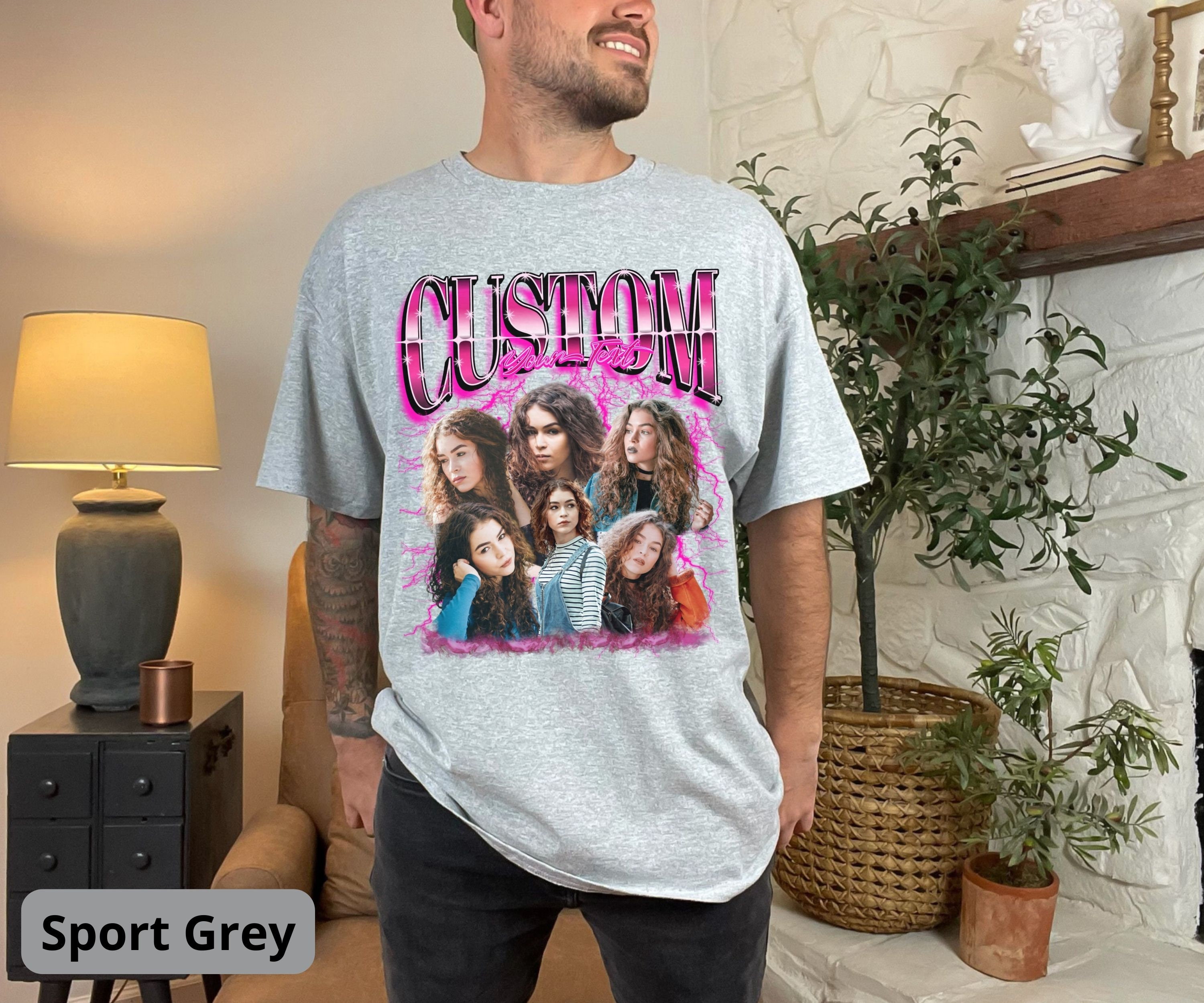 Custom Bootleg Rap Tee, Vintage Graphic 90s Tshirt, Shirt With Girlfriend Face