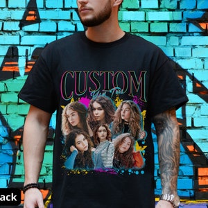 Custom Bootleg Rap Tee, Vintage Graphic 90s Tshirt, Shirt With Girlfriend Face, Retro Custom Funny Rap Shirt Insert Your Design Custom Photo image 7