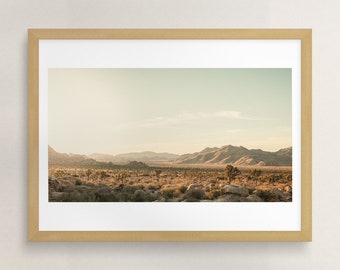 Joshua Tree Morning, desert wall art print brings desert vibes to your home decor