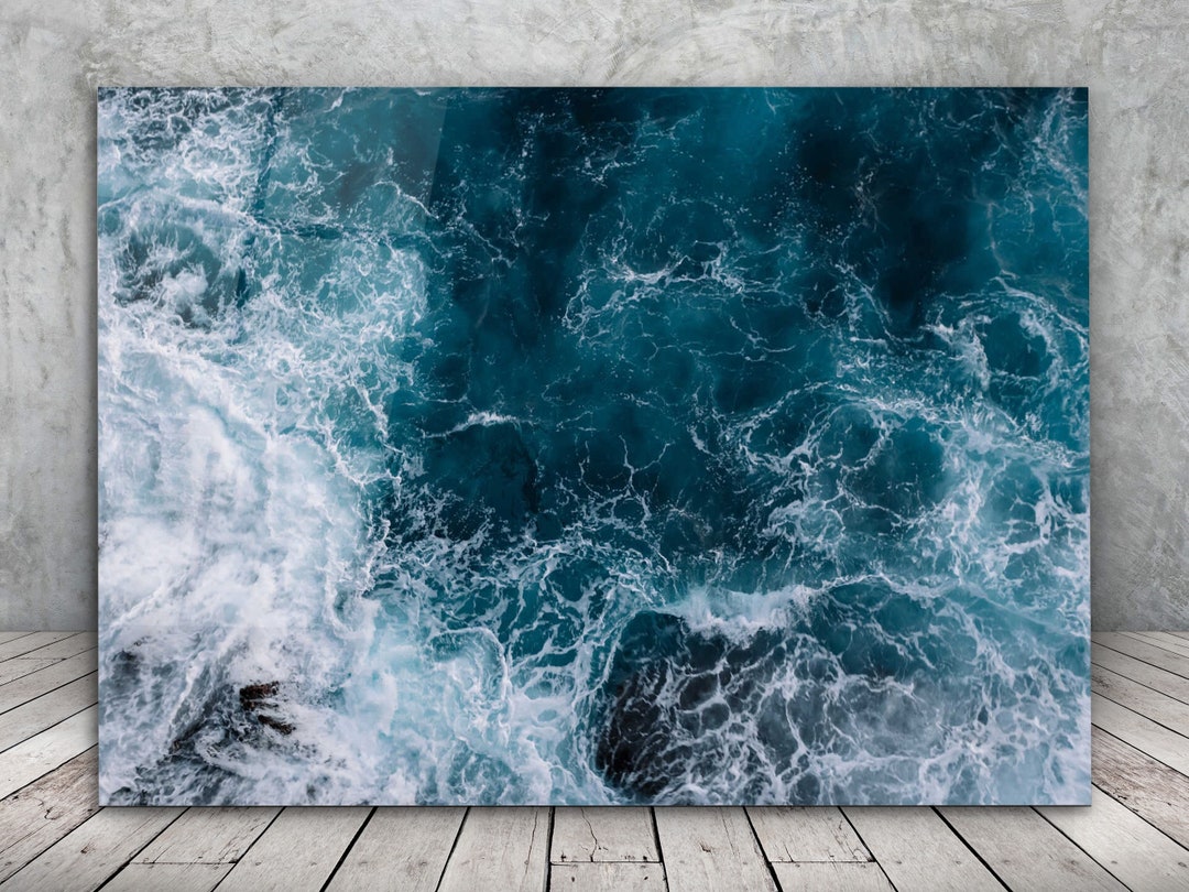 Sea Glass Wall Art ,ocean Glass Wall Art , Glass Wall Art Gift, Ocean