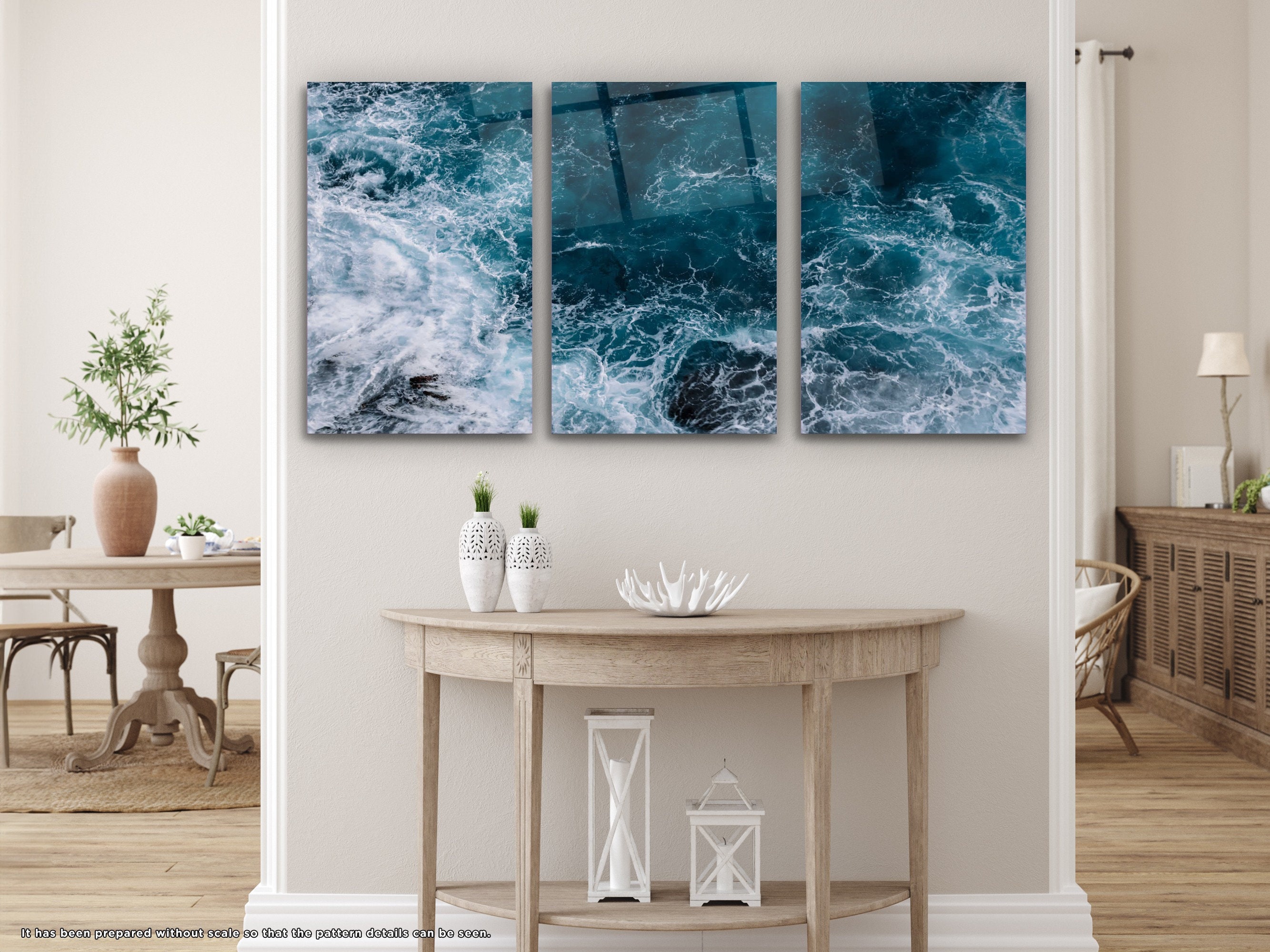 Sea Glass Wall Art ,ocean Glass Wall Art , Glass Wall Art Gift, Ocean