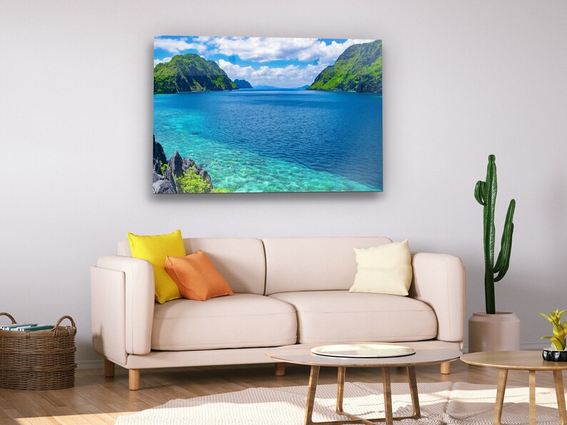 Sea Wall Art Gift , Sea Glass Wall Art ,ocean Glass Wall Art ,tempered